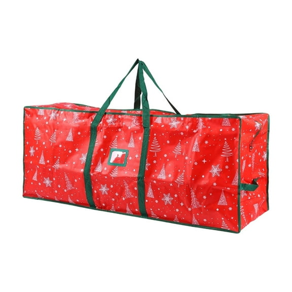 Btomtd Large Capacity Storage Bag for Christmas Tree, Dustproof Moving Bags with Handles, Holiday Decorations Totes for Storage Home Organization, 232L, Red