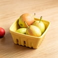 thumbnail image 4 of Ceramic Berry Basket - Multi-Purpose Fruit Colander with Drainage Holes, Elegant Storage Bowl for Berries, Snacks, and Kitchen Decor, Easy to Clean and Stain-Resistant Yellow, 4 of 6