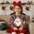 thumbnail image 3 of DISNIMO Toddler Christmas Sweatshirt Girls Santa Claus Printed T-Shirts Long Sleeve Pullover Tops Crewneck Sweater Tops for Fall Winter 1-2 Years, 3 of 7