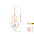 thumbnail image 2 of ANGARA Natural Diamond Cluster Double Drop Earrings in 14K Rose Gold for Women (Size-1.5mm| Color-G| Clarity-VS2) | April Birthstone, Anniversary, Jewelry Gift for Women | Natural Diamond Earrings, 2 of 6