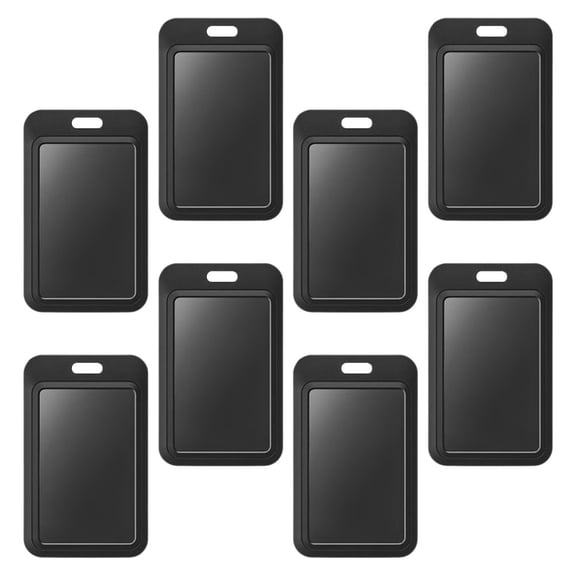 Worgeous 8 Pcs Retractable Pin Office 10.80X6.80X0.60CM Black