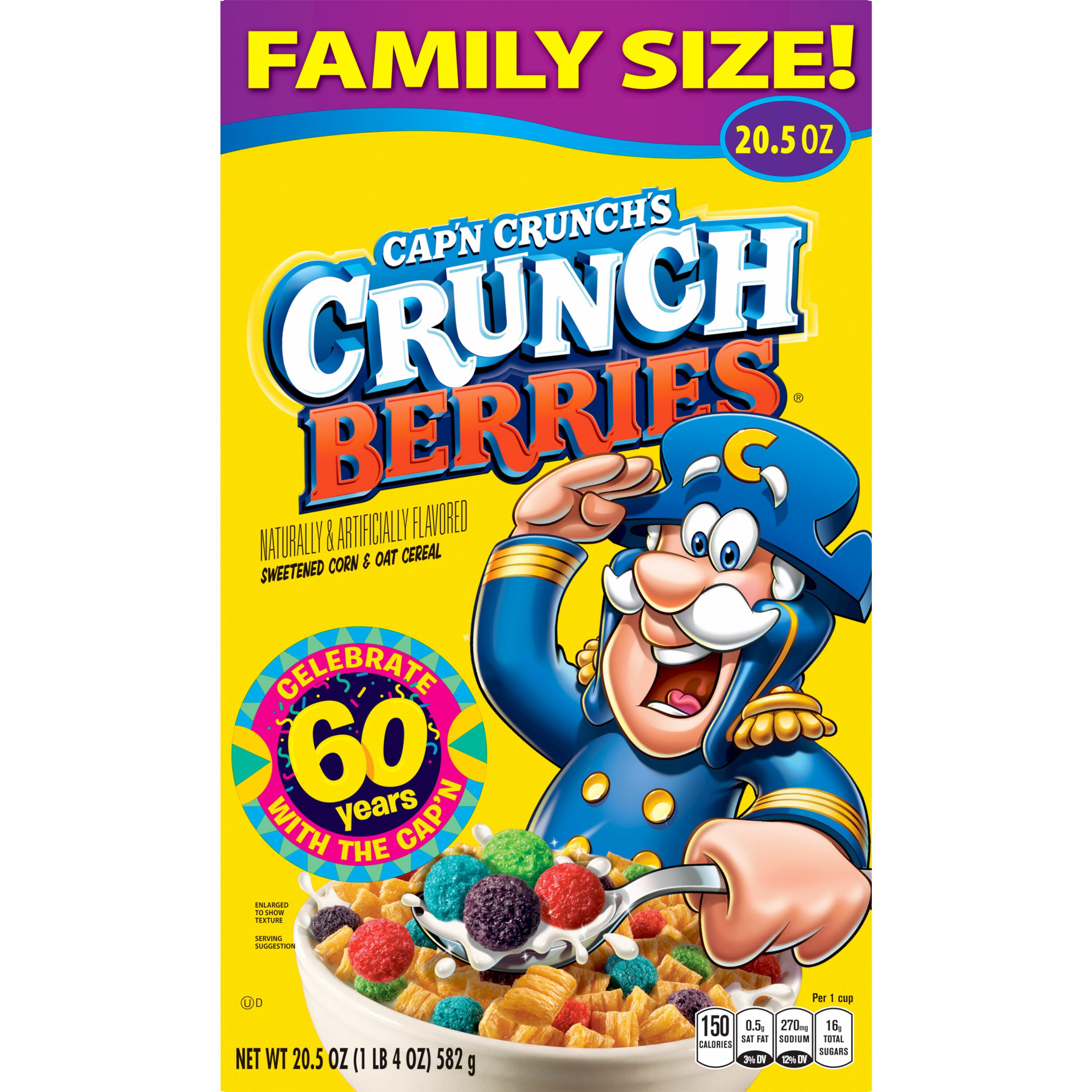 investering Placeret niece Cap'n Crunch's Crunch Berries, Kids Cereal, 20.5 oz Box - Walmart.com