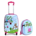 thumbnail image 1 of Costway 12" 16" 2Pc Kids Luggage Set Suitcase Backpack School Travel Trolley ABS, 1 of 10