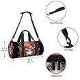 thumbnail image 5 of Fragmented Flowers 17.7" Sports Bag with Interior Zipper Pocket for Carry on, Weekender, Yoga, and Sports Essentials, 5 of 6