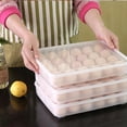 thumbnail image 3 of Storage Crisper 24 Grids Covered Egg Tray For Refrigerator Clear Stackable Egg Storage Box Dispenser Plastic Egg Holder, 3 of 6