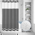 thumbnail image 2 of No Hook Shower Curtain, Farmhouse Black White Striped Shower Curtains for Bathroom with See Through Top Window, Modern Stripes Waterproof & Washable Bath Curtain Small Stall 36"x78", 2 of 9