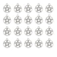 thumbnail image 1 of 20 Piezas de de Colgante de Estrellas de Tono Plateado, Colgante de de Pentagrama DIY, 20x16 M Yinane Estrellas encanto perlas colgantes, 1 of 5