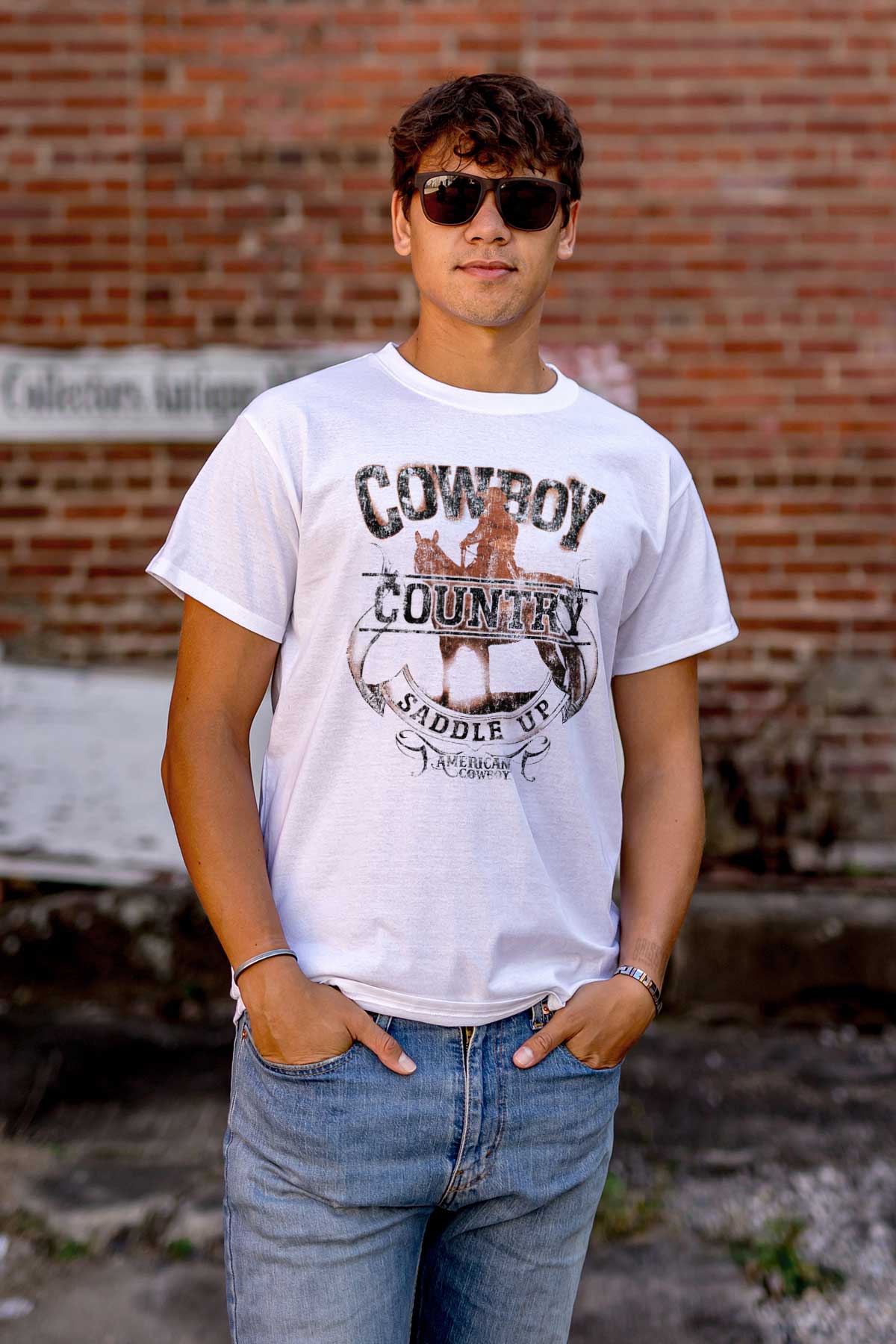 Saddle Up Country Western Cowboy Men's Graphic T Shirt Tees Brisco Brands S - image 4 of 5