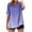 Womens Clothing Purple, variant on Womens Notch V Neck T-Shirts, Short Sleeve Shirts for Women Summer Fashion Ombre Tie Dye Button Down Dressy Blouses