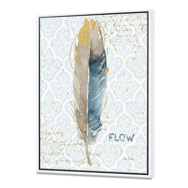 Champs de Fleurs Aquarelle Dorées IV - Toile Encadrée Traditionnelle