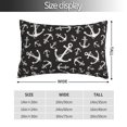 thumbnail image 2 of Yiaed Anchor Print Brushed Microfiber Envelope Pillowcases, Standard,Envelope Closure Pillow Cases(No pillow core)-14"x20", 2 of 6