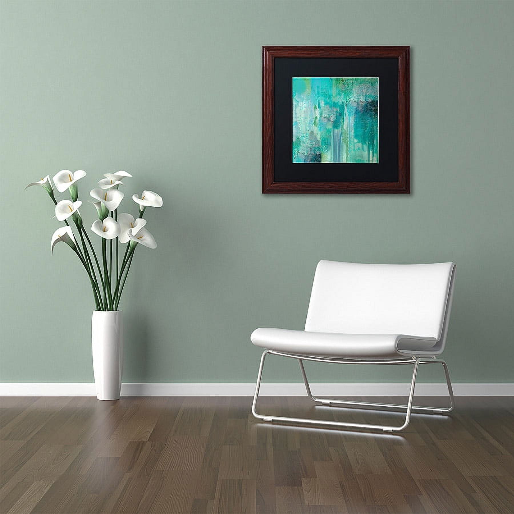 Color Bakery 'Aqua Circumstance II' Black Matted Framed Art