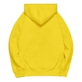 thumbnail image 5 of Women's Hoodies Long Sleeve Sweatshirts Drawstring Pullover Tops with Pocket Casual Loose Blouses Tunic Yellow XXL, 5 of 5