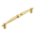 thumbnail image 2 of Utopia Alley Hanover Pull Handle - Decorative Cabinet Drop Pull Handles- Vintage Cabinet Hardware with Hand Finished Polished Gold - Metal Drawer Pull Handle, 6.3" Center to Center, 2 of 9