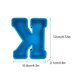 thumbnail image 3 of Molde de letras 3D para resina, jabón y velas - molde flexible de silicona para hornear, azul, de una sola pieza, 3 of 3