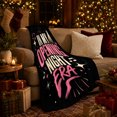 thumbnail image 3 of Opening Night Musical Theatre Typography Retro Stage Spotlight, Cozy Typography Art Scene, Warm Flannel Blanket for Living Room and Reading Nook, Art Lovers Housewarming Gift, Artistic Home Decor, 3 of 9