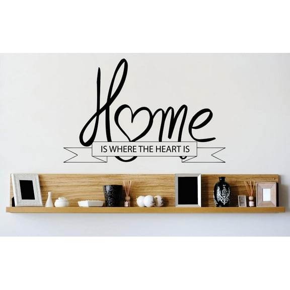 Vinyl Wall Decal Sticker : Home... Is Where Our Story Begins Quote Picture Art Peel & Stick Mural 16x16 Inches