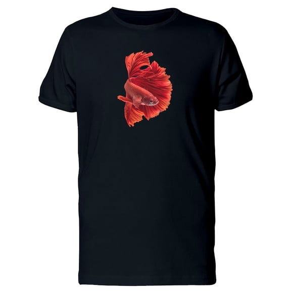 Crimson Red Fighting Betta Fish Tee Men's -Image by Shutterstock