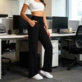 thumbnail image 7 of CQONEPT Leggings for Women High Stretch Wide Leg Yoga Pants Trendy Soft Comfy High Waisted Casual Fall Fashion Pants with Pockets, 7 of 7