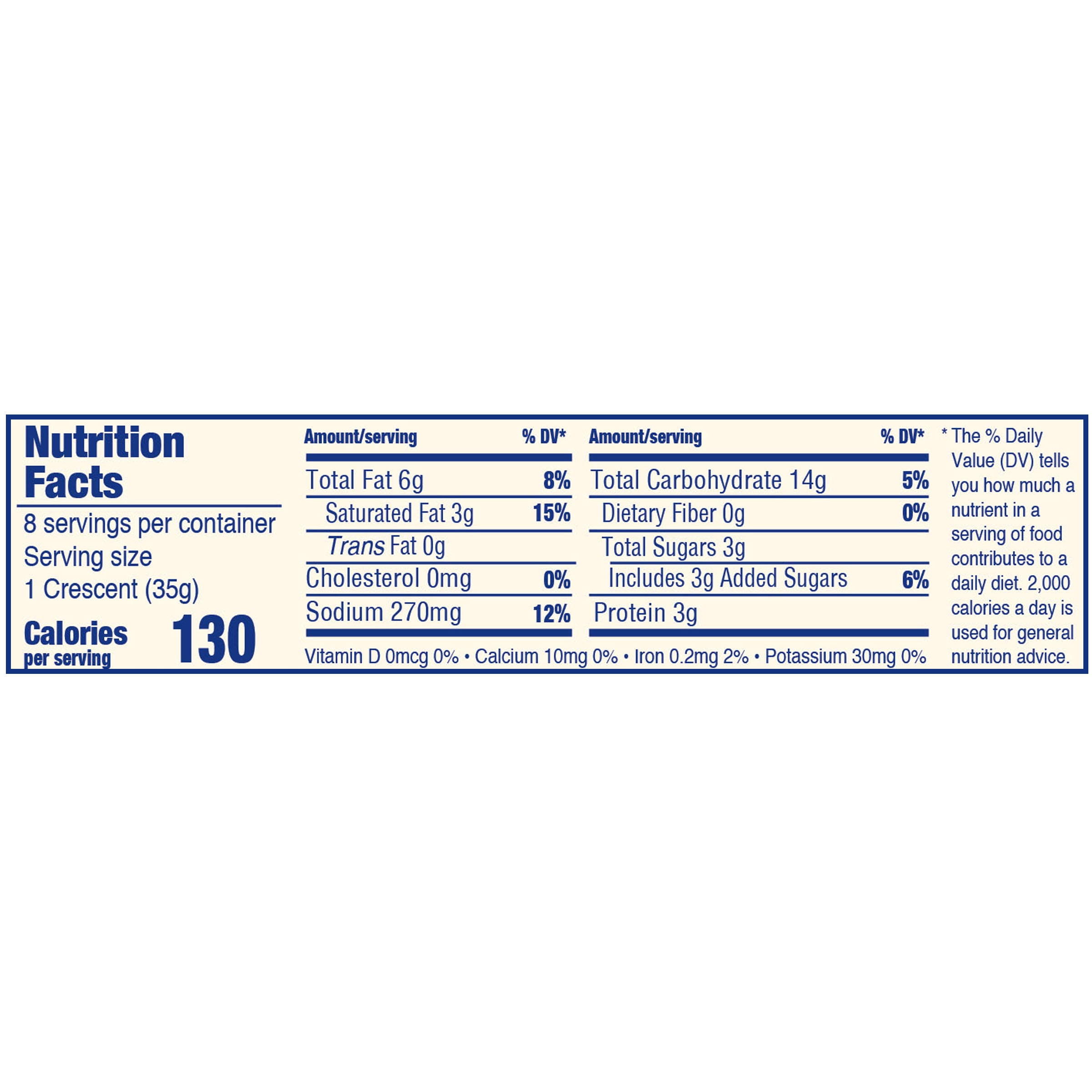 Jus-Rol Crescent Dough, Pre-Rolled Refrigerated Dough, 9.8 oz, 8 Rolls, Ready to Bake for Light and Airy Crescent Rolls