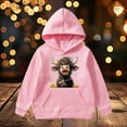 thumbnail image 2 of Girls Cute Cow Print Hoodie Soft Comfortable Breathable Pullover Sweatshirt for Kids, 2 of 4