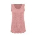 thumbnail image 2 of yunLCZ Square Neck Tank Top Women's 2025 Spring Hottest Garden Collar Casual Sleeveless Solid Color Knitted Vest Women Summer Sleeveless Tops, 2 of 4