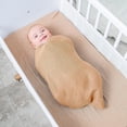 thumbnail image 3 of Comfy Cubs 1 Pack Muslin Swaddle Blankets - Receiving Blanket, Wrap for Boys and Girls (Caramel), 3 of 5