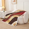 thumbnail image 2 of Erosebridal Retro Striped Fleece Blanket, Minimalism Sherpa Throw, Geometric Decor, 2 of 6