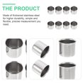 thumbnail image 2 of Miangastore 8pcs Stainless Steel Graduated Cups Scale Measuring Cups Medicine Measuring Cups, 2 of 9