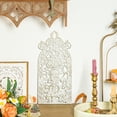 thumbnail image 3 of Sungmor Ornate Cast Iron Wall Decor, Victorian Style Carved Artwork, Intricate Scroll and Flower Decoration Plaques, Living Room Bedroom Hallway Wall Art, Antique White with Gold Accent, 3 of 7