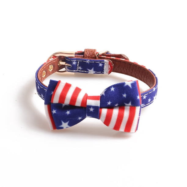 Juego de collar y correa para perro con bandera estadounidense MFZFUKR CPB-US-YY319-1