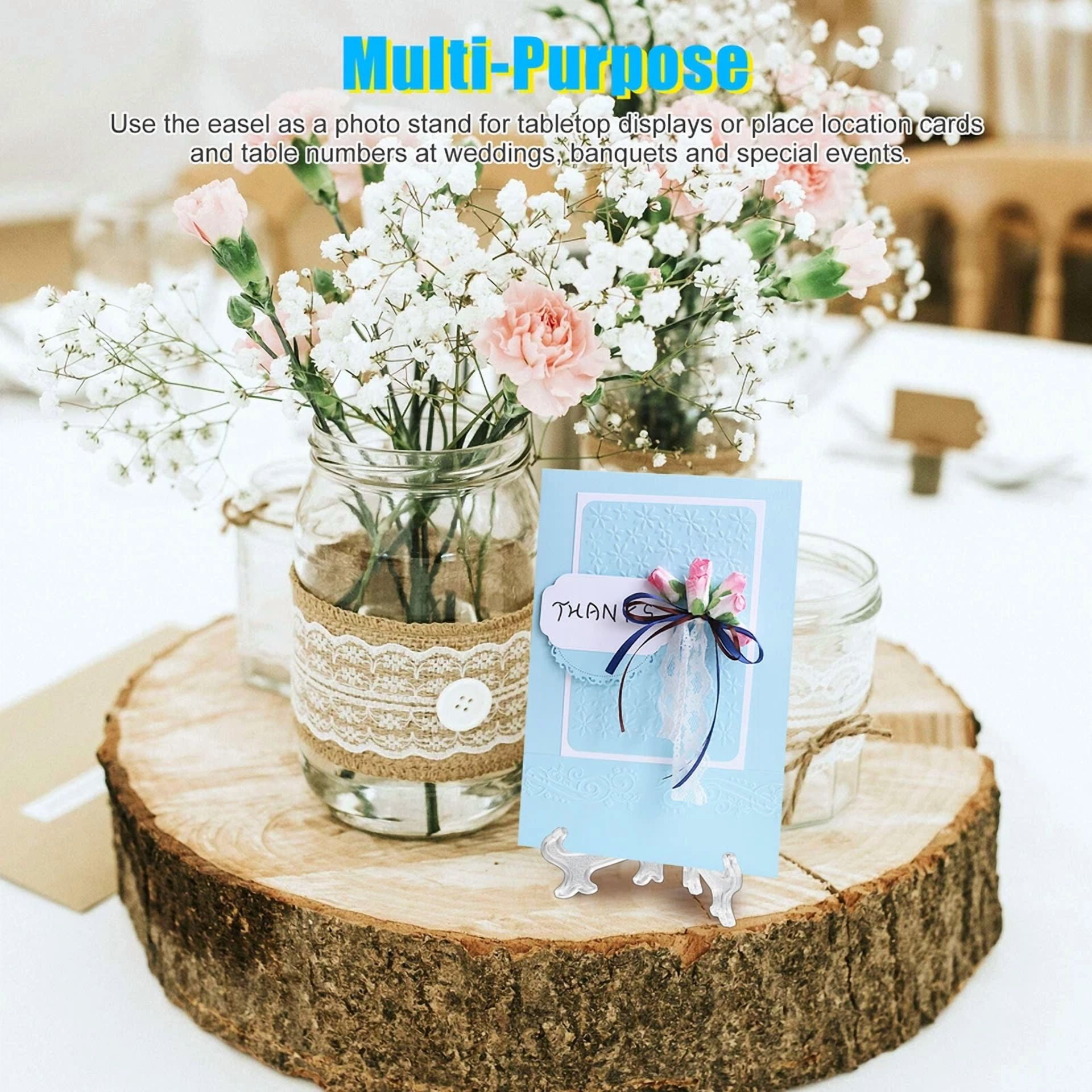 25Pcs Easel Display Stand Plate Foldable Bracket Picture Photo Frame Card Holder