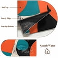 thumbnail image 6 of 3'x5' Area Rugs, Burnt Orange Teal Black Indoor Outdoor Area Rug for Living Room Bedroom, Modern Abstract Geometric Washable Bathroom Rugs Kitchen Floor Carpet Mats Home Decor Aesthetic, 6 of 8