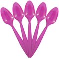 thumbnail image 2 of JAM Paper Plastic Spoons, Pink, 100 Disposable Spoons/Box, 2 of 2
