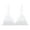 White, variant on Women's Silk Satin Triangle Bralette Soft Cup Wireless Smooth Comfortable with Chest Pad m