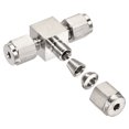 thumbnail image 5 of Uxcell 1/8" OD Tube 3 Way Tee Union Stainless Steel Quick Connect Compression Fittings, 5 of 5