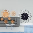 thumbnail image 2 of Reloj colgante de pared de ratán tejido y acrílico con forma de flor para dormitorio, cafetería, salón de té, pasillo, porche, decoración de pared sil, 2 of 8