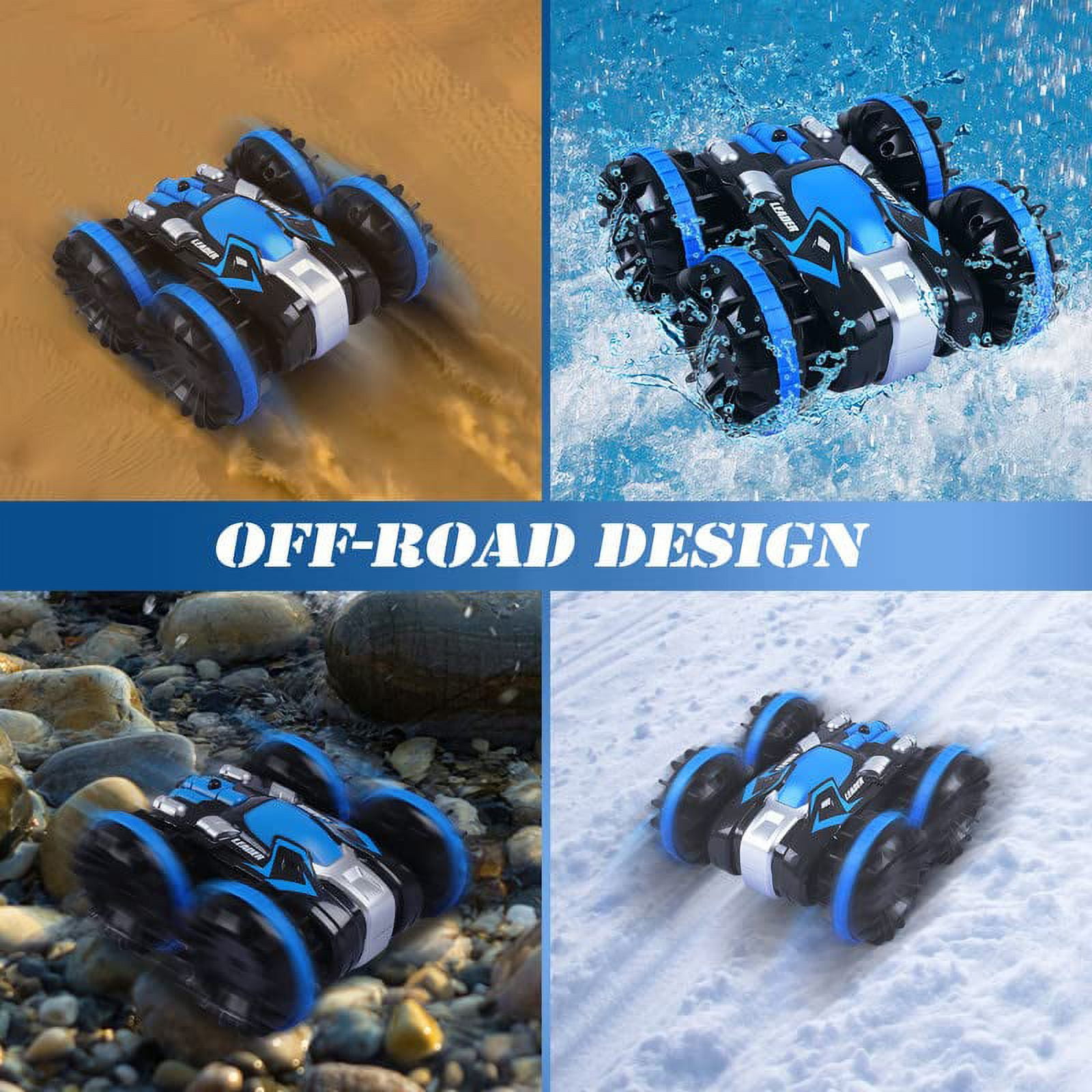 2.4G RC Car Boat Land Water RC Stunt Car Double Sided Remote