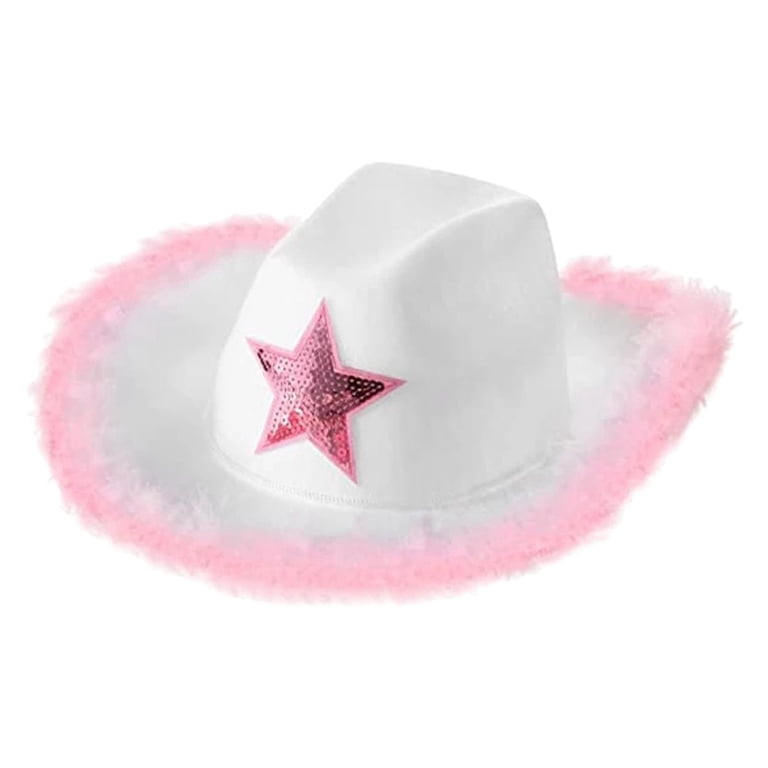 Western Women Cowboy Hat Sunhat Sequin Edge Party Hat Wide  display picture 3