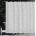 thumbnail image 3 of Ambesonne Grunge Shower Curtain, Wavy Seigaiha Pattern Art, 69"Wx75"L, Charcoal Grey White, 3 of 4
