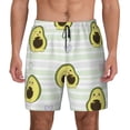 thumbnail image 2 of Goofa Avocado of a Hear Printed Men's Swim Trunks Board Shorts Quick Dry Mens Swimming Trunks with Compression Liner,Breathable Fit Hawaii Beach Shorts-, 2 of 9