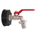 thumbnail image 1 of Adaptador de tanque para contenedor IBC, adaptador de drenaje de tanque de contenedor IBC de acero inoxidable 304, nuevo y de alta calidad, válvula de bola de manguera de jardín S60X6 de rosca, 1 of 5