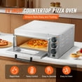 thumbnail image 6 of KFFKFF Countertop Pizza Oven, 14-Inch Single Deck, Electric Stainless Steel Oven with Stone & Handle, Versatile Pizza Cooking Device for Homes and Restaurants, Suitable for Pretzels and Baked Goods, 6 of 9