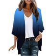 thumbnail image 2 of 3/4 Sleeve Crewneck Cardigan for Womens Printed Trendy Spring Fall Open Front Cardigan Sweaters for Women 2026, 2 of 5