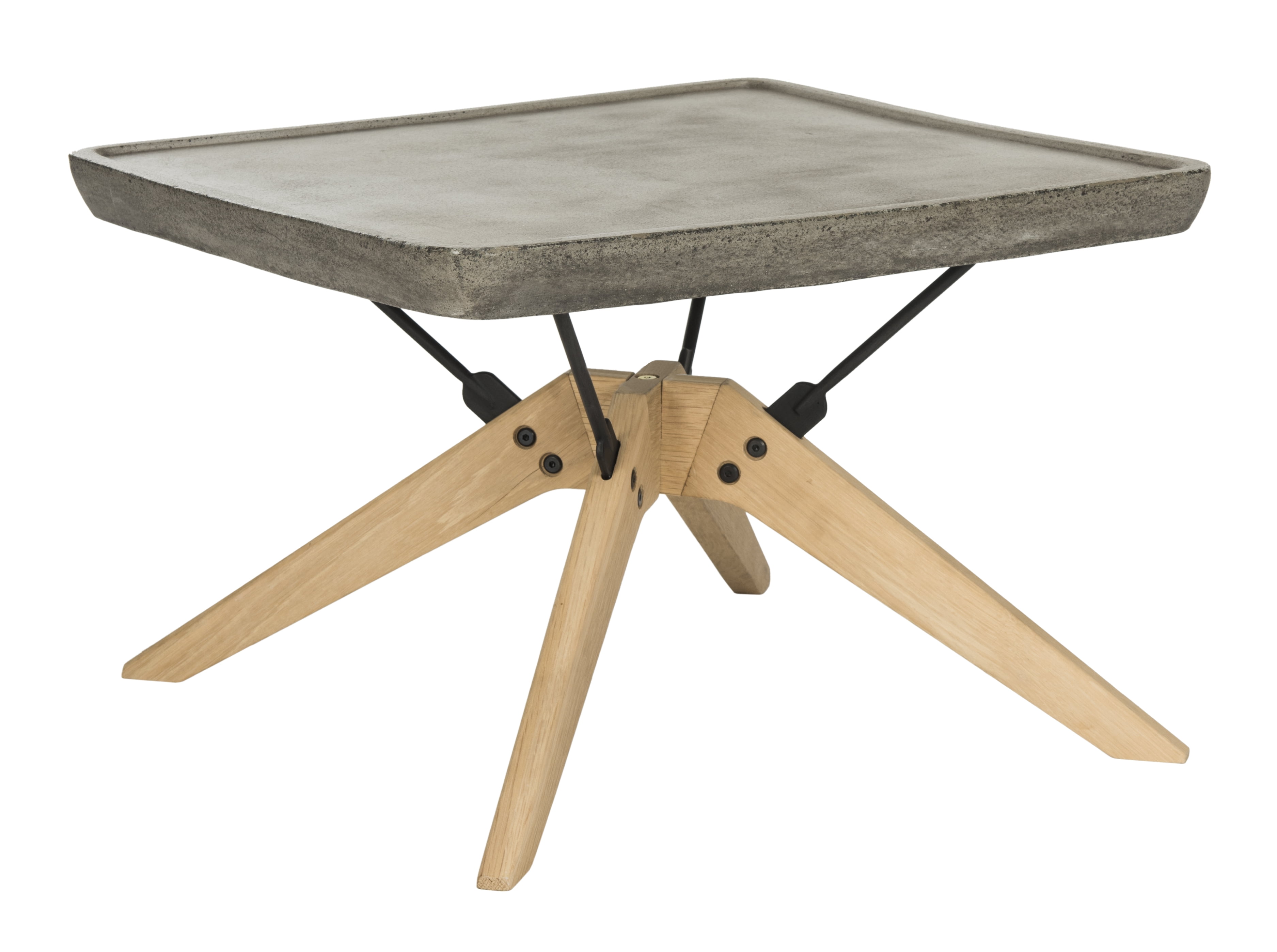 Safavieh Delartin Outdoor Modern Concrete Coffee Table - Dark Grey