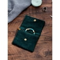 thumbnail image 2 of 1Pc Velvet Jewelry Bags Zipper Jewelry Pouches with Snap Fasteners Mini Pouch Small Travel Storage Bag Organizer Case for Traveling Rings Necklace Earrings Storage 8.8x9.8x1.8cm, 2 of 3