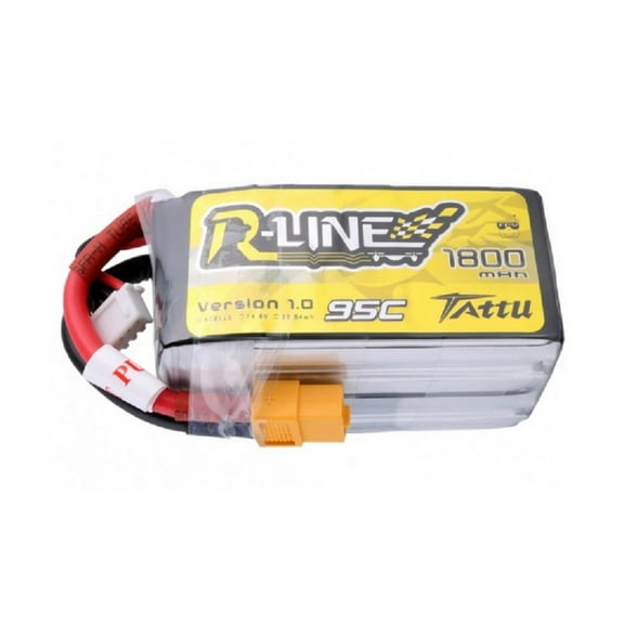 Tattu R-Line 4S 1800mAh 95C 14.8V LiPo Battery w/XT60 Plug