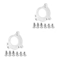 thumbnail image 1 of mmirethe Adaptateur de Vélos Plaque de Boîtier de Pédalier Guide de Chaîne Pièces de Conversion Cyclisme Manivelles Professionnelles Accessoire de Réparation Argent 2 Ensembles, 1 of 6