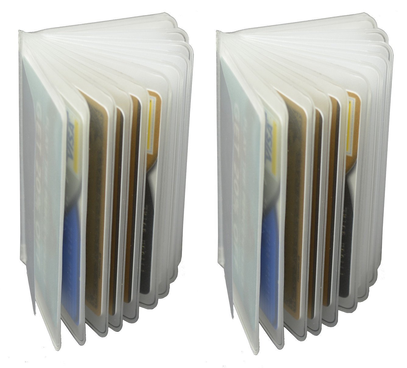 credit card wallet plastic sleeves valonic - 12-pack - sturdy transparent sleeves page clear sleeve wallet inserts can fits all standard size of credit cards What are these little plastic