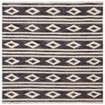thumbnail image 6 of SAFAVIEH Micro-Loop Briony Diamond Striped Wool Area Rug, Charcoal/Ivory, 3' x 5', 6 of 10